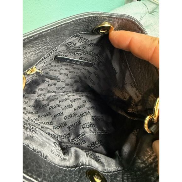 Michael Kors Hamilton Black Leather Messenger*Crossbody*Excellent Condition - Picture 10 of 12